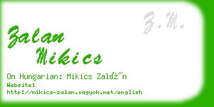 zalan mikics business card